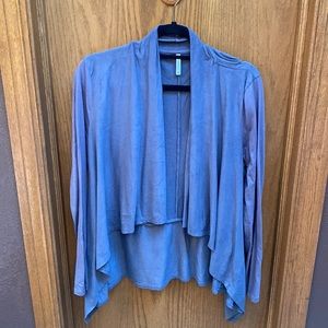 Velour like material flowy cardigan